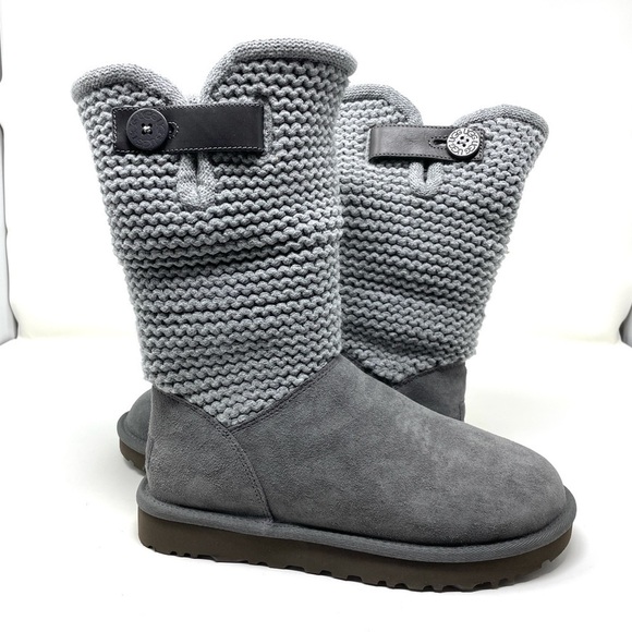 Ugg Shaina Knit Cuff Suede Body Boot Size 7 NWB - Picture 2 of 11